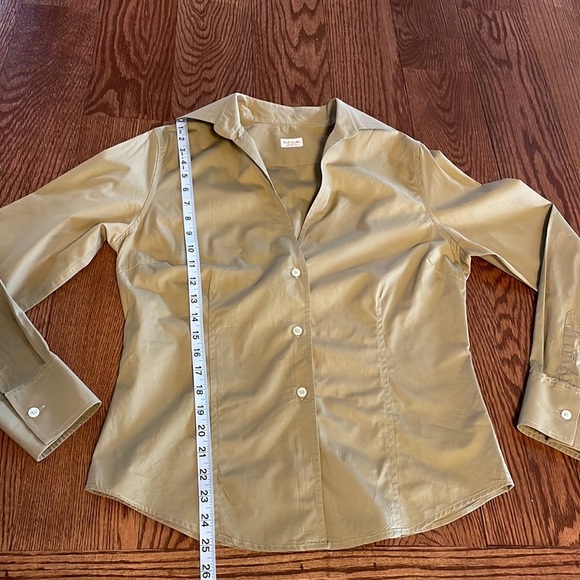 PAUL SMITH women’s MADE IN ITALY button down shirt cotton luxury khaki color S/M - Picture 13 of 13
